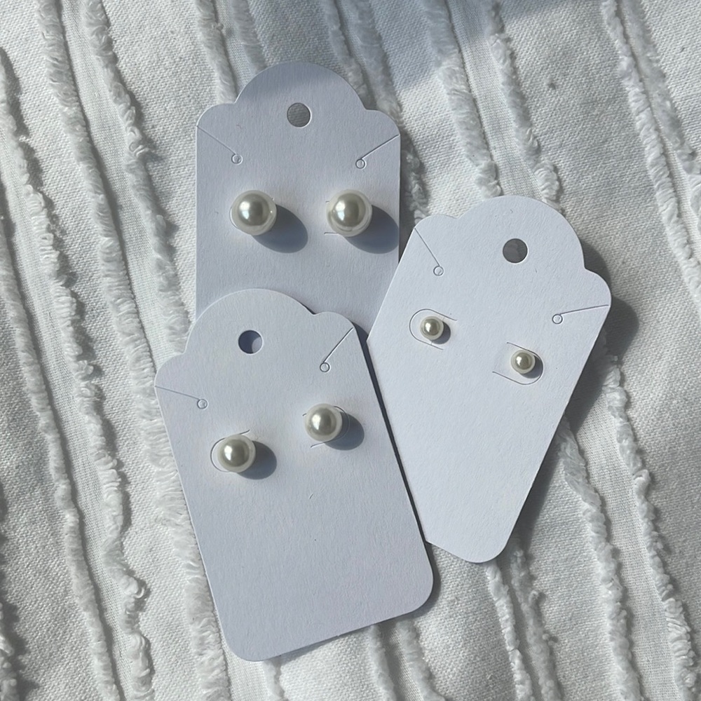 Set of 3 Pearl Earrings